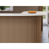 Mexen Ovalo 03 Rillen-Wandpaneele flexibel 280 x 36 cm, technisches Furnier, Hellnuss - S130-280-03-047