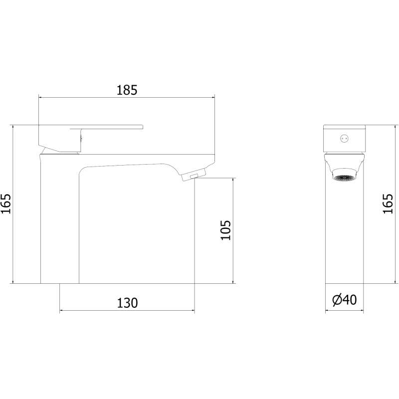 Mexen Royo rubinetto per lavabo, bianco - 72200-20
