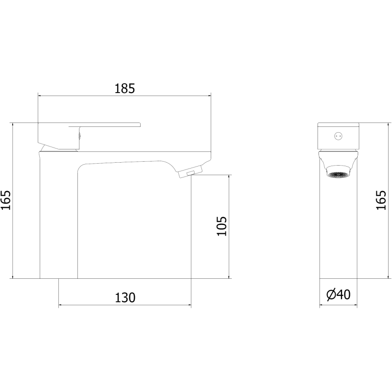 Mexen Royo izlietnes jaucējkrāns, melns - 72200-70