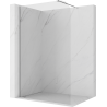 Mexen Kioto-P Staklena pregrada Walk-in 70 x 200 cm, prozirna 8 mm, krom - 800-070-101-01-00-P