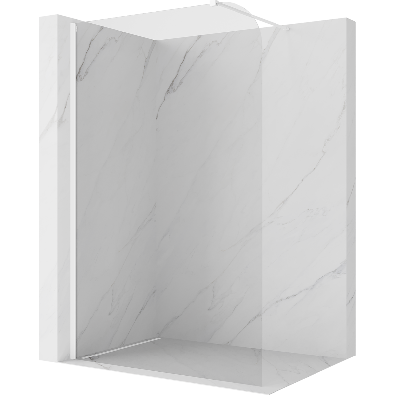 Mexen Kioto-P tušsten Walk-in 70 x 200 cm, prozorna 8 mm, bela - 800-070-101-20-00-P