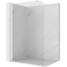 Mexen Kioto-P ścianka prysznicowa Walk-in 90 x 200 cm, transparent 8 mm, biała - 800-090-101-20-00-P