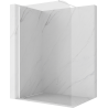 Mexen Kioto-P ścianka prysznicowa Walk-in 130 x 200 cm, transparent 8 mm, biała - 800-130-101-20-00-P