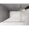 Mexen Kioto-P Duschvägg Walk-in 80 x 200 cm, transparent 8 mm, guld - 800-080-101-50-00-P
