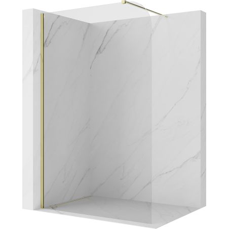 Mexen Kioto-P Duschvägg Walk-in 80 x 200 cm, transparent 8 mm, guld - 800-080-101-50-00-P