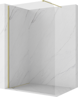 Mexen Kioto-P ścianka prysznicowa Walk-in 70 x 200 cm, transparent 8 mm, złota szczotkowana - 800-070-101-55-00-P