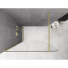 Mexen Kioto-P ścianka prysznicowa Walk-in 80 x 200 cm, transparent 8 mm, złota szczotkowana - 800-080-101-55-00-P