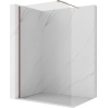 Mexen Kioto-P ścianka prysznicowa Walk-in 70 x 200 cm, transparent 8 mm, różowe złoto - 800-070-101-60-00-P