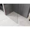 Mexen Kioto-P suihkuseinä Walk-in 130 x 200 cm, läpinäkyvä 8 mm, ruusukulta - 800-130-101-60-00-P