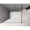 Mexen Kioto-P ścianka prysznicowa Walk-in 140 x 200 cm, transparent 8 mm, różowe złoto - 800-140-101-60-00-P