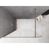 Mexen Kioto-P ścianka prysznicowa Walk-in 100 x 200 cm, transparent 8 mm, miedź szczotkowana - 800-100-101-65-00-P