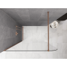 Mexen Kioto-P Walk-in Shower Screen 120 x 200 cm, Transparent 8 mm, Brushed Copper - 800-120-101-65-00-P