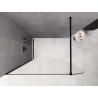 Mexen Kioto-P Tuš stena Walk-in 80 x 200 cm, transparentna 8 mm, črna - 800-080-101-70-00-P