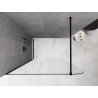 Mexen Kioto-P ścianka prysznicowa Walk-in 120 x 200 cm, transparent 8 mm, czarna - 800-120-101-70-00-P