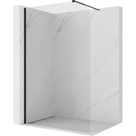 Mexen Kioto-P ścianka prysznicowa Walk-in 130 x 200 cm, transparent 8 mm, czarna - 800-130-101-70-00-P