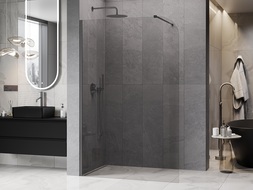 Mexen Kioto-P ścianka prysznicowa Walk-in 110 x 200 cm, transparent 8 mm, gun metal - 800-110-101-95-00-P