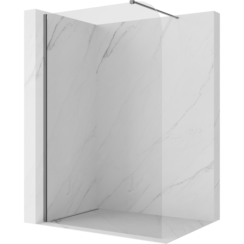 Mexen Kioto-P ścianka prysznicowa Walk-in 120 x 200 cm, transparent 8 mm, gun metal - 800-120-101-95-00-P