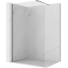 Mexen Kioto-P ścianka prysznicowa Walk-in 120 x 200 cm, transparent 8 mm, gun metal - 800-120-101-95-00-P