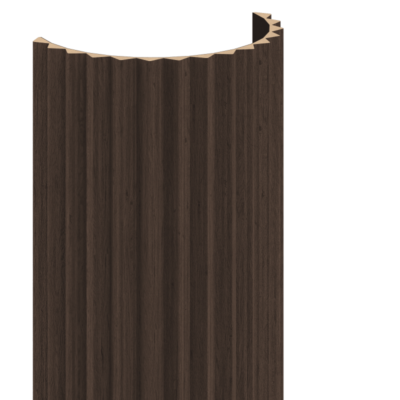Mexen Ovalo 01 flexible geriffelte Wandlatten 280 x 36 cm, technisches Furnier, Eiche Mocca - S130-280-01-045