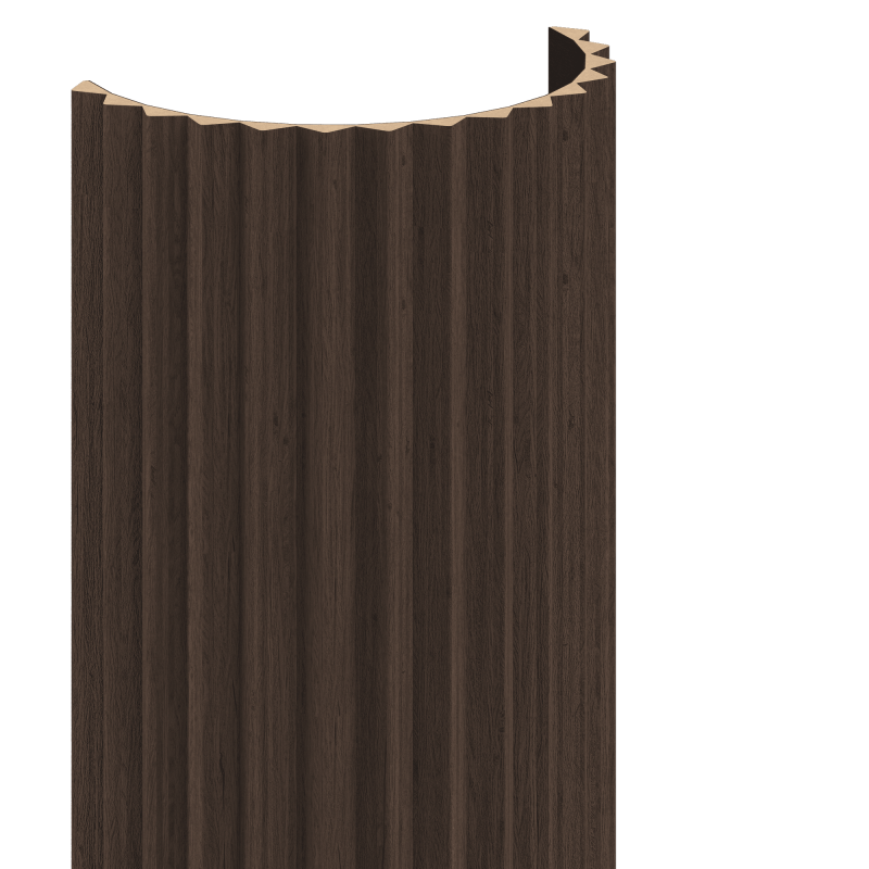 Mexen Ovalo 01 lamele ścienne ryflowane elastyczne 280 x 36 cm, fornir techniczny, Dąb Mocca - S130-280-01-045