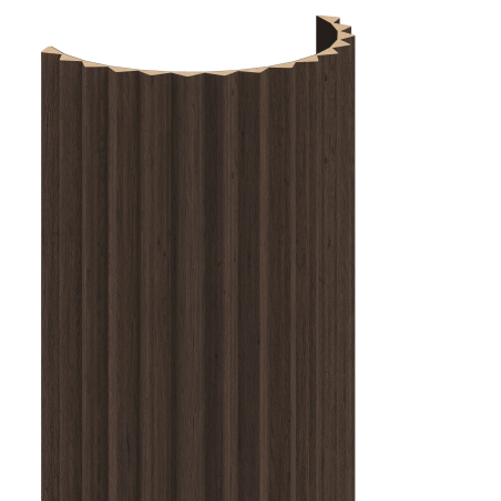 Mexen Ovalo 01 lamele ścienne ryflowane elastyczne 280 x 36 cm, fornir techniczny, Dąb Mocca - S130-280-01-045