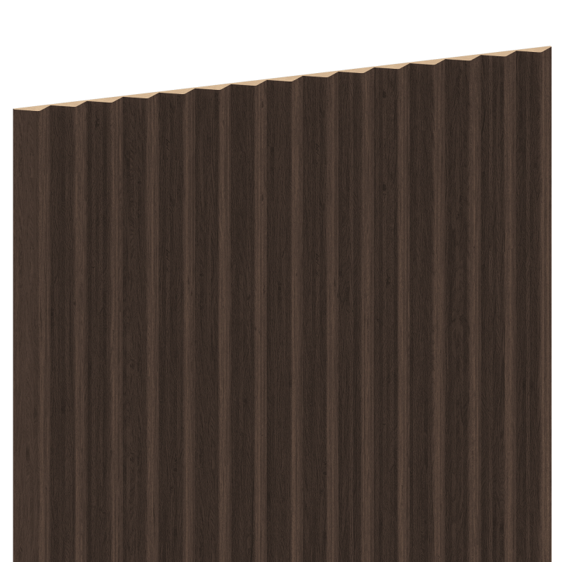 Mexen Ovalo 01 lamele ścienne ryflowane elastyczne 280 x 36 cm, fornir techniczny, Dąb Mocca - S130-280-01-045