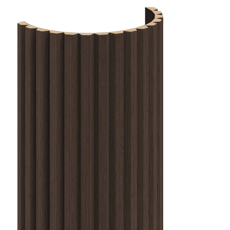 Mexen Ovalo 02 flexible gerillte Wandpaneele 280 x 36 cm, technisches Furnier, Eiche Mocca - S130-280-02-045