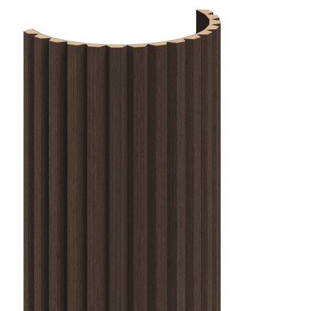 Mexen Ovalo 02 flexible gerillte Wandpaneele 280 x 36 cm, technisches Furnier, Eiche Mocca - S130-280-02-045