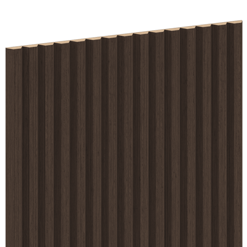 Mexen Ovalo 02 flexible gerillte Wandpaneele 280 x 36 cm, technisches Furnier, Eiche Mocca - S130-280-02-045