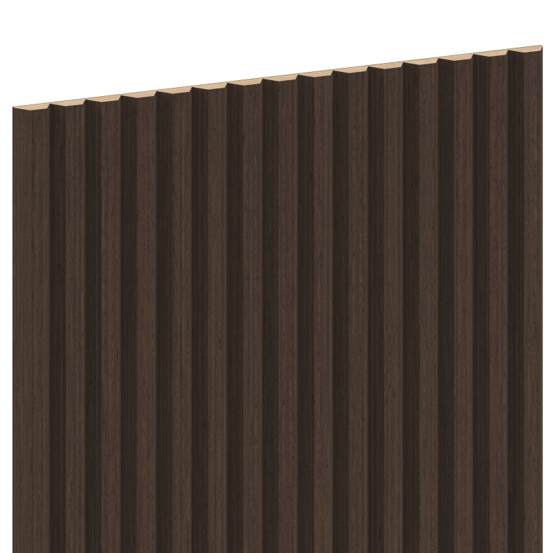Mexen Ovalo 02 lamele ścienne ryflowane elastyczne 280 x 36 cm, fornir techniczny, Dąb Mocca - S130-280-02-045