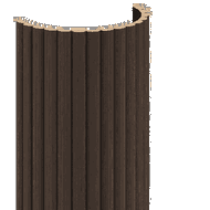 Mexen Ovalo 03 elastische, geriffelte Wandpaneele 280 x 36 cm, technisches Furnier, Mocca Eiche - S130-280-03-045