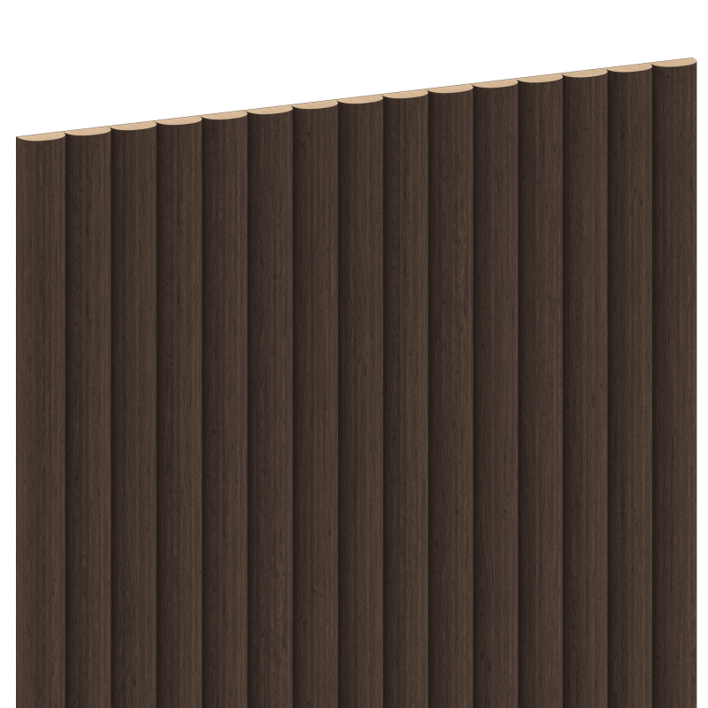Mexen Ovalo 03 lamele ścienne ryflowane elastyczne 280 x 36 cm, fornir techniczny, Dąb Mocca - S130-280-03-045