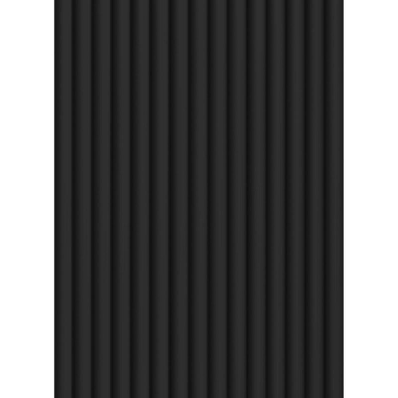 Mexen Strio 02 Probe der gerillten Wandlamellen, schwarz - S120-02-311-S