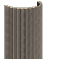 Mexen Ovalo 01 Muster von flexiblen, gerillten Wandlamellen, technisches Furnier, Graue Eiche - S130-01-043-S