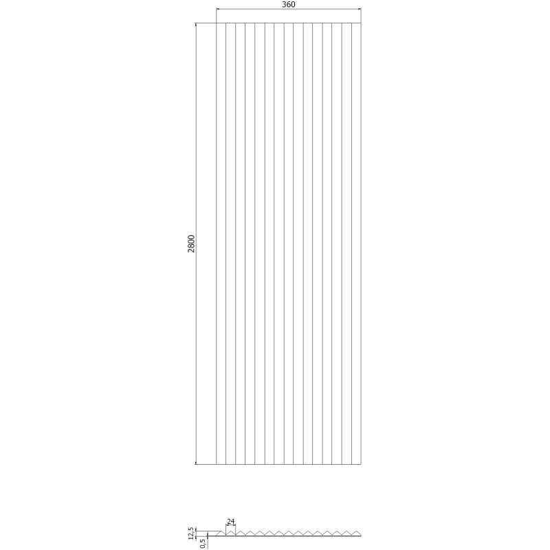 Mexen Ovalo 01 Probe von flexiblen, gerillten Wandlamellen, technisches Furnier, Schwarze Eiche - S130-01-046-S
