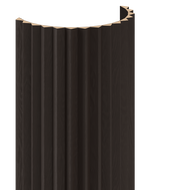 Mexen Ovalo 01 Probe von flexiblen, gerillten Wandlamellen, technisches Furnier, Schwarze Eiche - S130-01-046-S