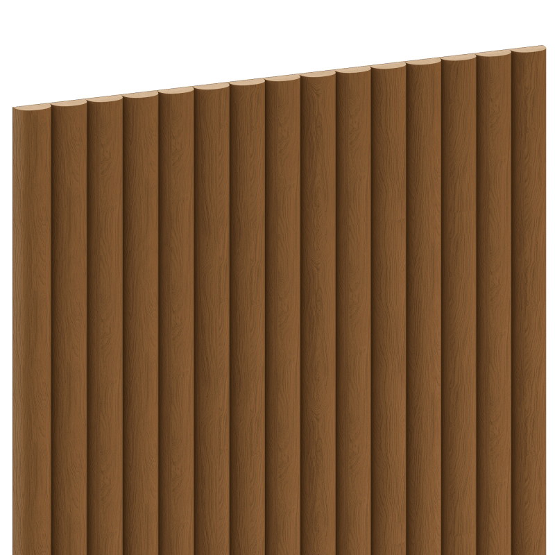Mexen Ovalo 03 Muster von flexiblen geriffelten Wandpaneelen, technisches Furnier, Eiche Natur - S130-03-042-S