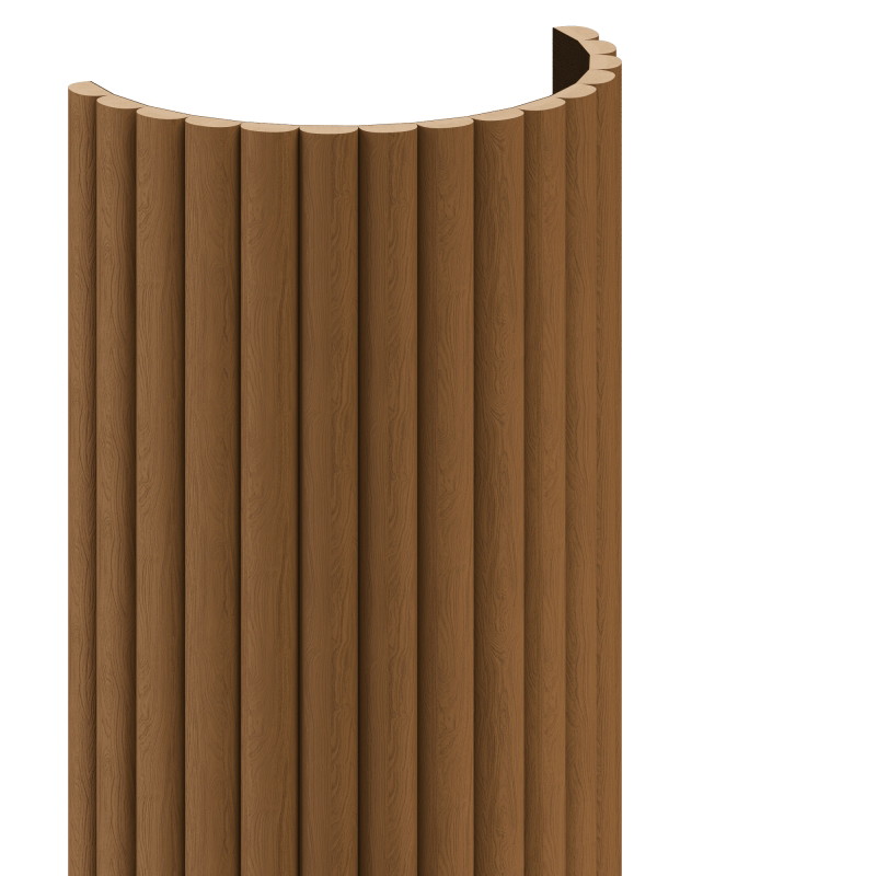 Mexen Ovalo 03 Muster von flexiblen geriffelten Wandpaneelen, technisches Furnier, Eiche Natur - S130-03-042-S