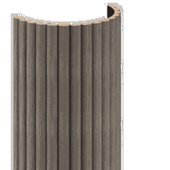 Mexen Ovalo 03 Probe der flexiblen, gerillten Wandlamellen, technisches Furnier, Graue Eiche - S130-03-043-S