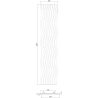 Mexen Lam-SF 01 Muster von akustischen Wandlamellen, Filz 9 mm, technisches Furnier, Gebleichte Eiche - S106-01-040-S