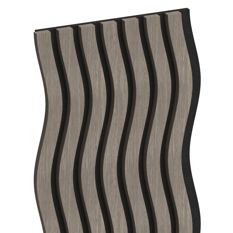 Mexen Lam-SF 01 Muster der akustischen Wandpaneele, Technisches Furnier, Graue Eiche - S106-01-043-S