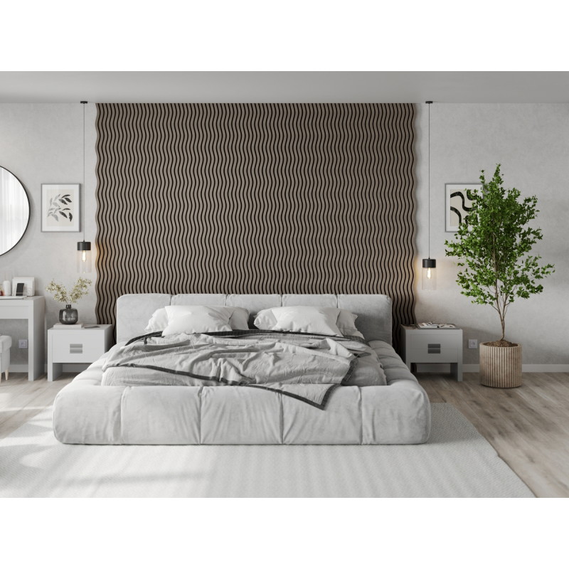 Mexen Lam-SF 01 Muster der akustischen Wandpaneele, Technisches Furnier, Graue Eiche - S106-01-043-S
