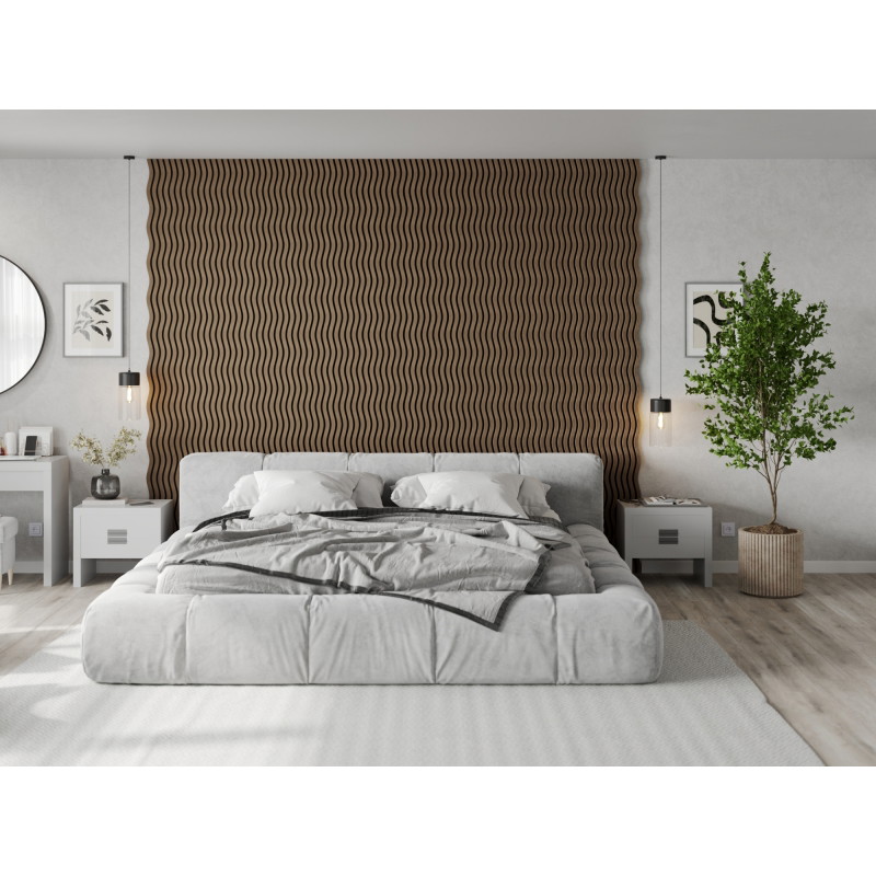 Mexen Lam-SF 01 Muster von akustischen Wandpaneelen, 9 mm Filz, technisches Furnier, Dunkle Walnuss - S106-01-045-S