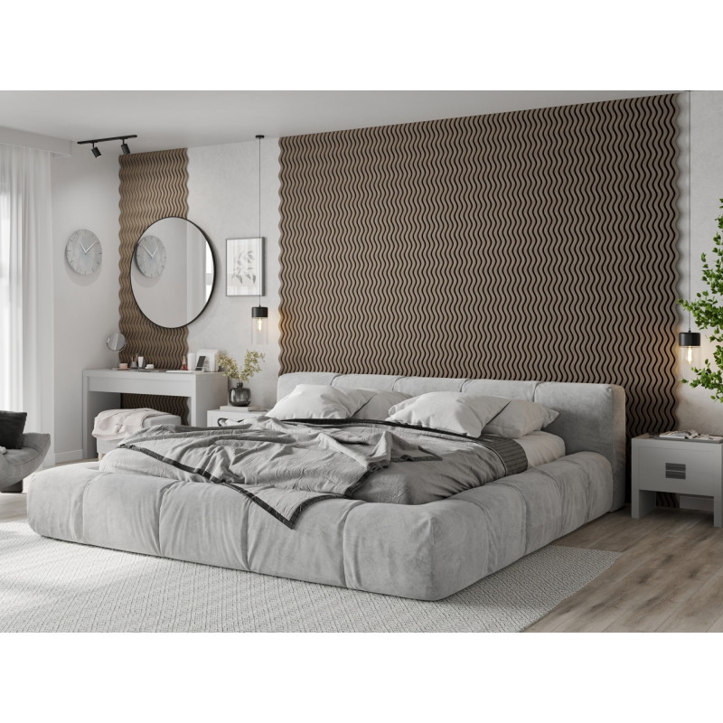 Mexen Lam-SF 02 Probe von akustischen Wandlamellen, Filz 9 mm, technisches Furnier, Graue Eiche - S106-02-043-S
