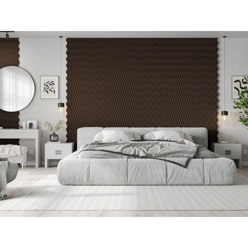 Mexen Lam-SF 02 Probe von akustischen Wandlamellen, Filz 9 mm, technisches Furnier, Eiche Mocca - S106-02-045-S
