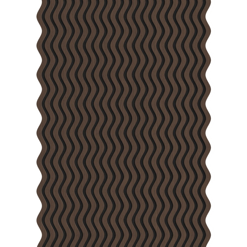 Mexen Lam-SF 02 Probe von akustischen Wandlamellen, Filz 9 mm, technisches Furnier, Eiche Mocca - S106-02-045-S