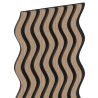 Mexen Lam-SF 02 Muster von akustischen Wandlamellen, Filz 9 mm, technisches Furnier, Helles Nussbaum - S106-02-047-S