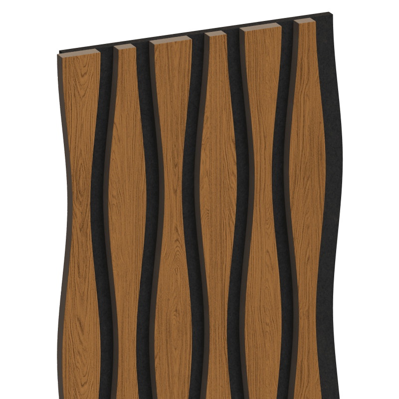 Mexen Lam-SF 01 Lam-SF 26 Muster der akustischen Wandlamellen, Filz 9 mm, Furnier, Eiche Natur - S106-26-042-S