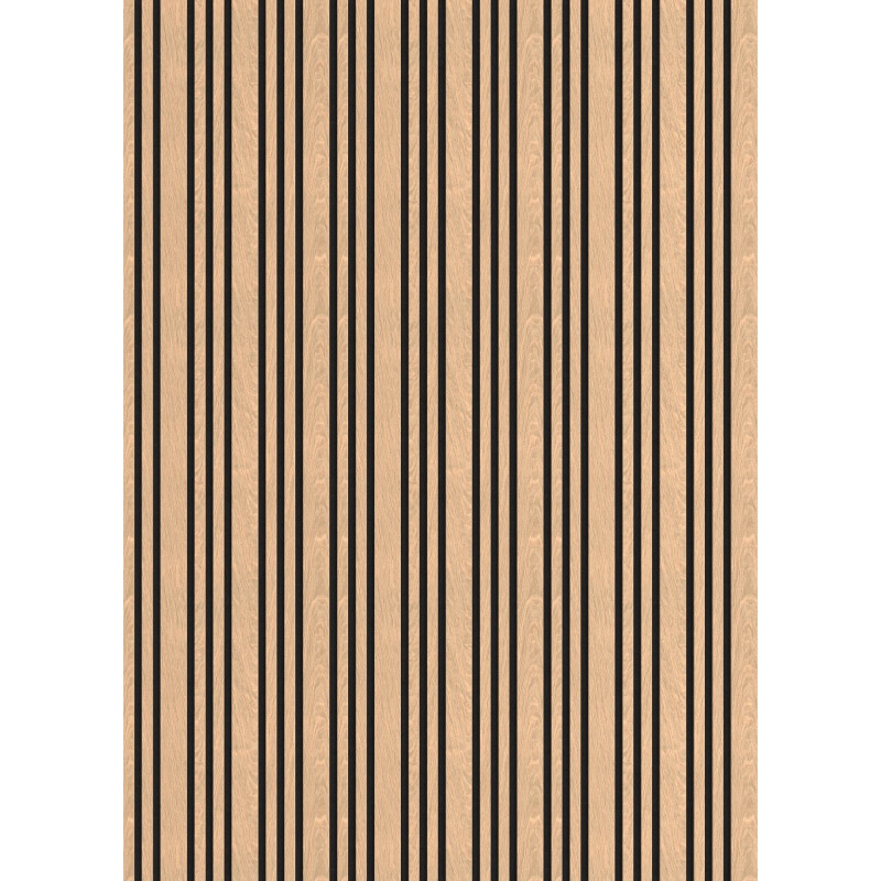 Mexen Lam-F Slim 01 Probe von akustischen Wandlamellen, 9 mm Filz, technisches Furnier, Gebleichte Eiche - S107-040-S