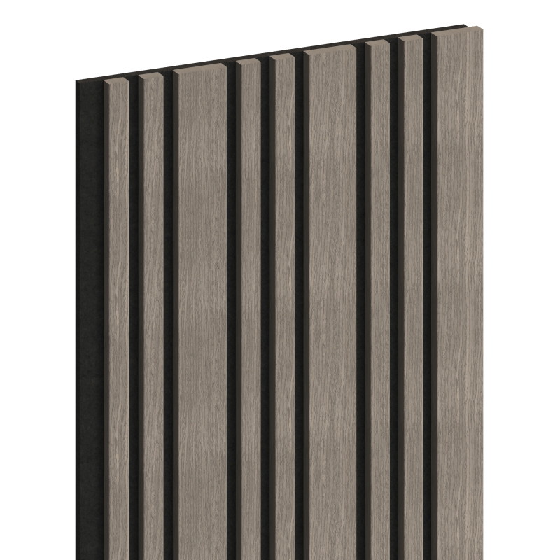 Mexen Lam-F Slim 01 Muster von akustischen Wandpaneelen, Filz 9 mm, technisches Furnier, Graue Eiche - S107-043-S